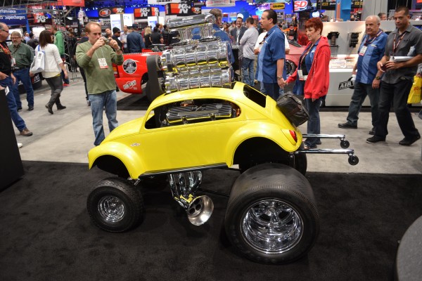 mini beetle bug V8 car displayed at SEMA 2013