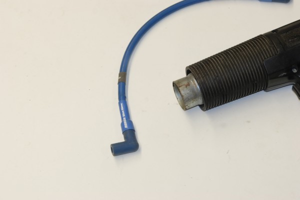 ignition spark plug wire with heat gun to shrink wrap cover