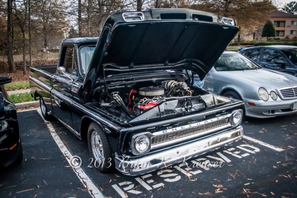 lowered chevy hot rod c10 pickup truck