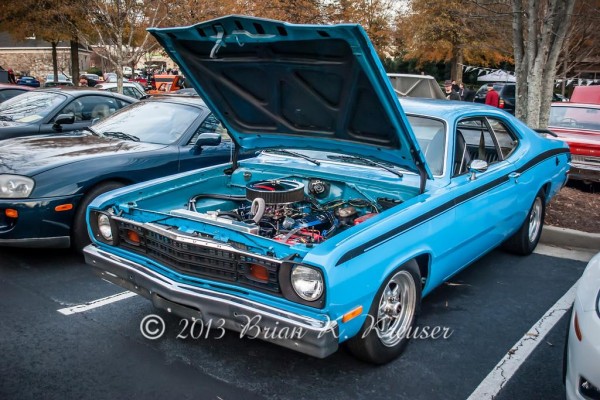 blue Plymouth duster musclecar