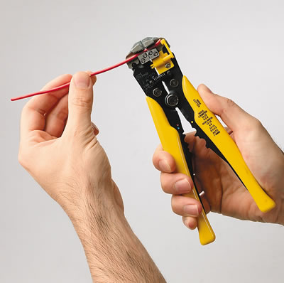 stripping the end of an electrical wire