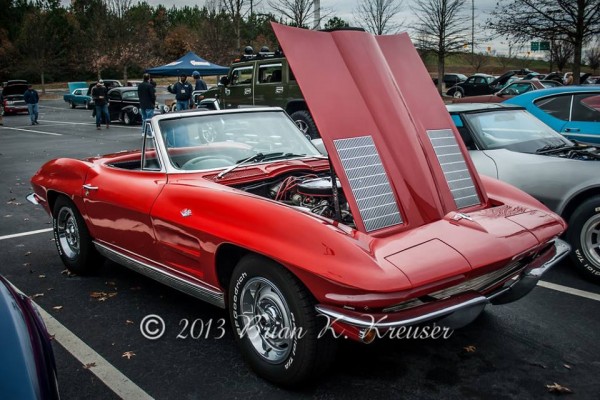 red 1963 chevy corvette sting ray convertible