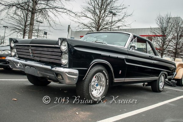 ford fairlane coupe with custom wheels and slapper traction bars