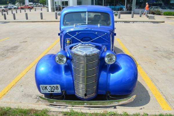 1938 chevy hot rod coupe, front grille