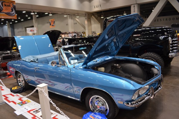 Chevy corvair spyder convertible At Indoor Car Show
