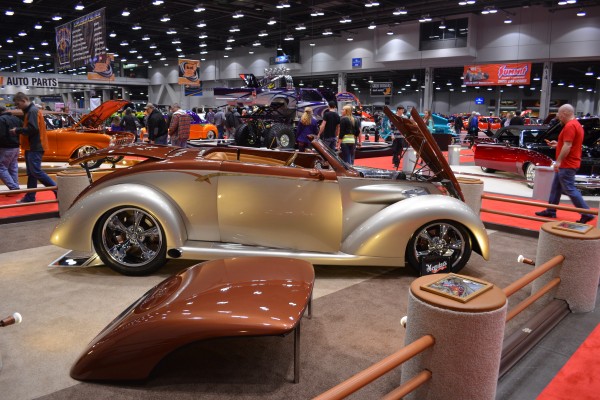 customized hot rod convertible coupe