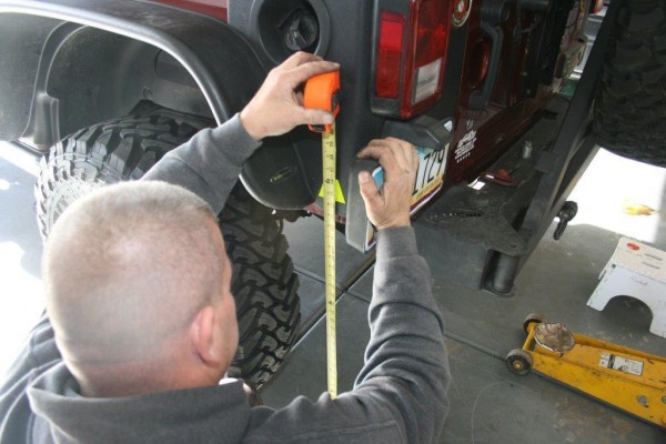 measuring lift height on a jeep