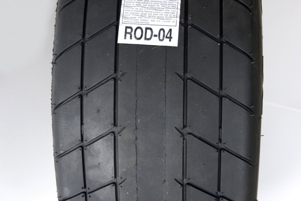 drag radial tire with label sticker