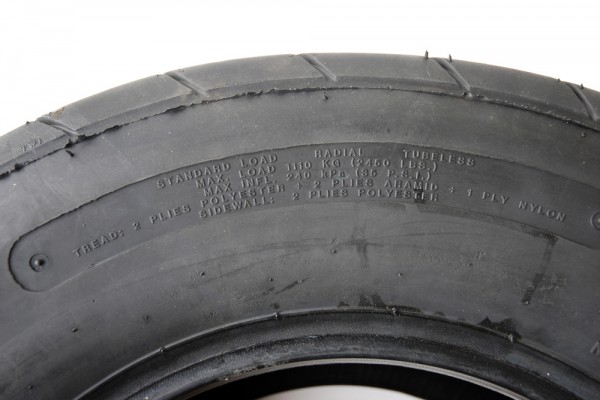 drag radial tire sidewall markings