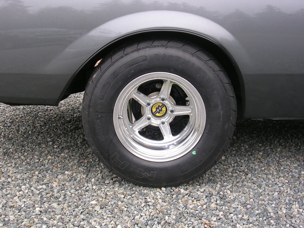 Drag Radial Tire on a wheel