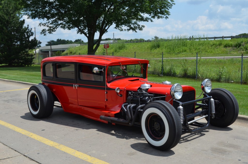 Studebaker hot rod parked at Summit Racing near Akron, Ohio
