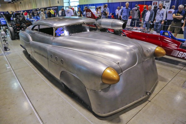vintage buick land speed record style hot rod coupe