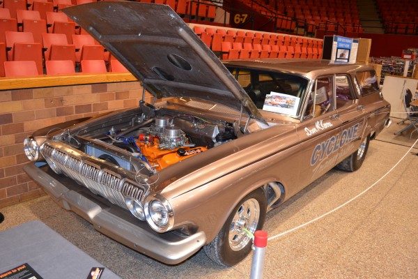 vintage plymouth station wagon with 426 magnum v8 and cross ram intake