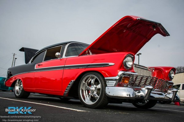customized 1956 chevy hardtop coupe