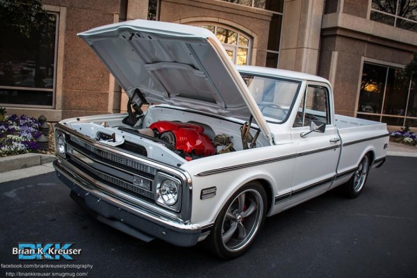 Chevy C10 truck with an LS engine
