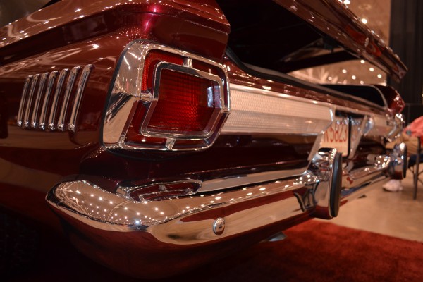 close up of the rear taillights on a 1965 plymouth satellite