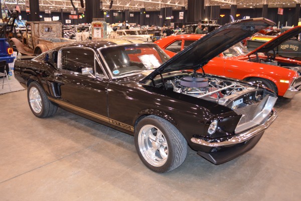 black ford shelby gt500 1969 fastback coupe
