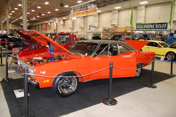 vintage plymouth orange road runner coupe, 1968