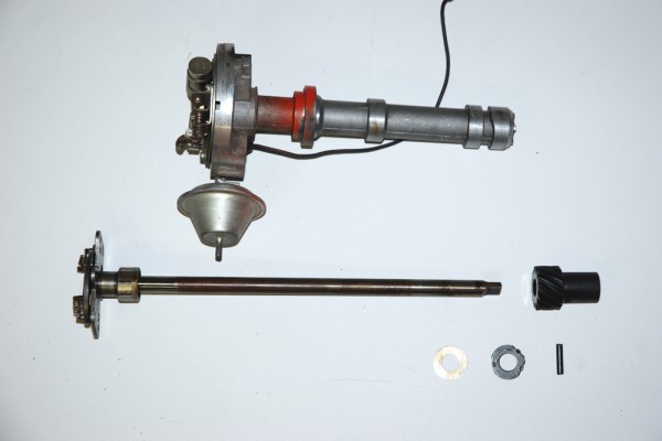 a disassembled automotive distributor