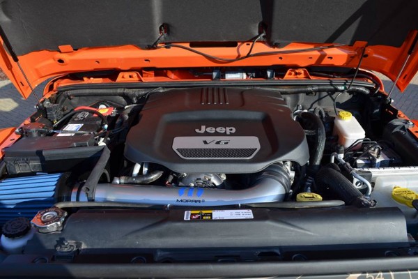 Jeep Wrangler MOJO concept vehicle engine bay