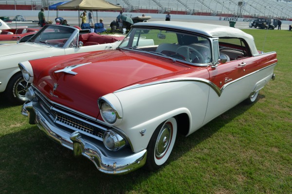 vintage ford skyliner convertible from the 1950s