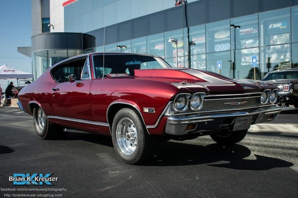 chevy chevelle second gen fastback coupe with cowl hood