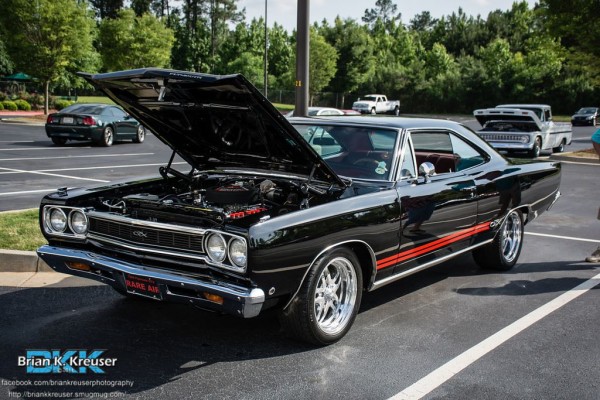 black 1968 plymouth belvedere gtx muscle car