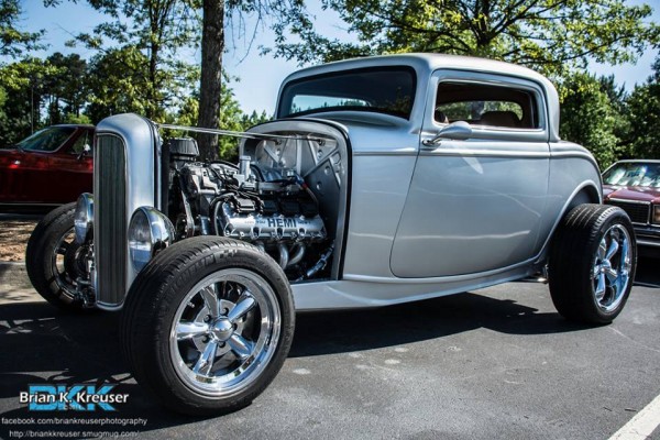 ford 3 window hot rod coupe with hemi v8 engine