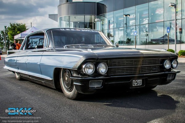 lowered cadillac sedan from the 1960s