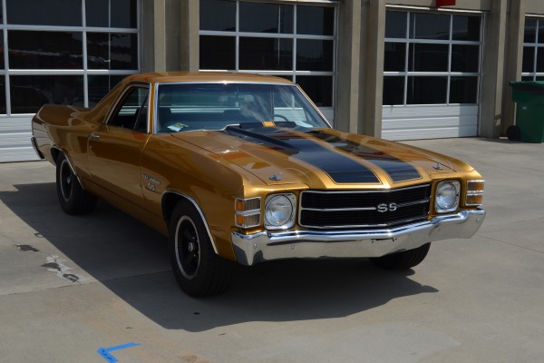 gold and black Chevy El Camino SS