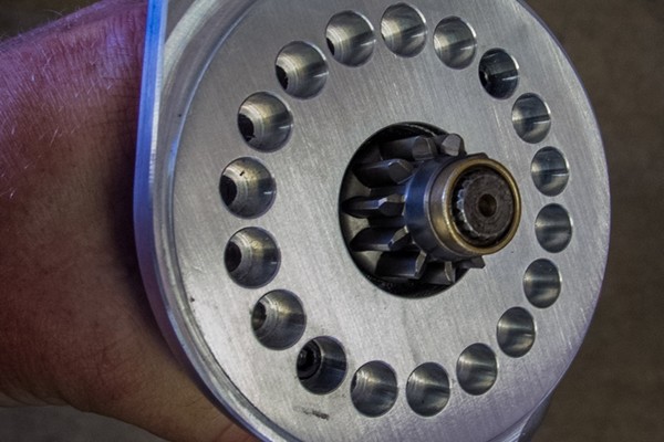 clocking holes on starter motor for proper orientation