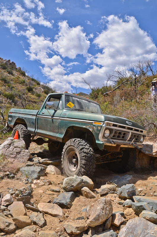 Ford F-150 off road truck on rocky desert trail