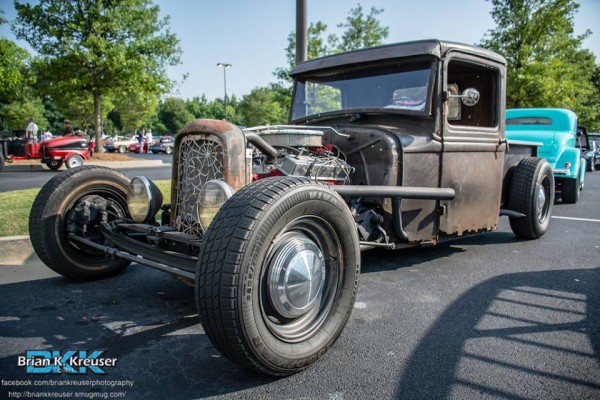 lowered ford ratrod pickup truck