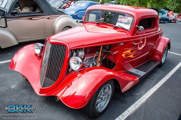 vintage ford 3 window hot rod coupe