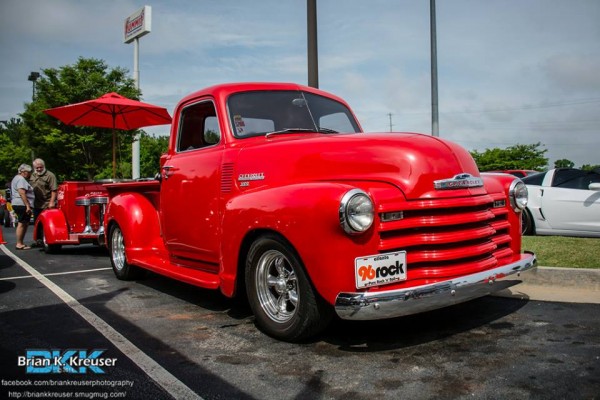 red chevy 3100 pickup truck