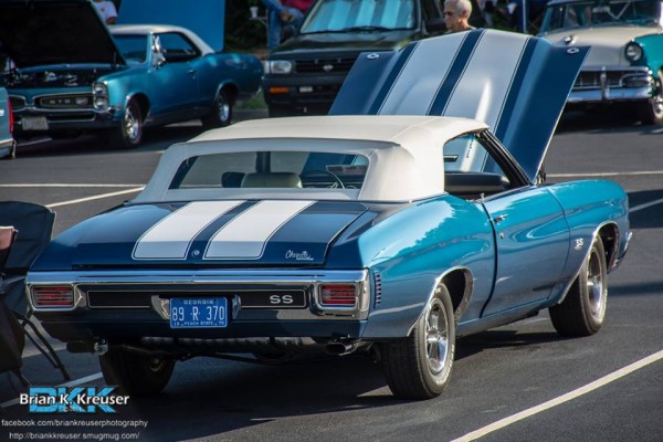 rear view of a 1970 chevy chevelle ss convertible