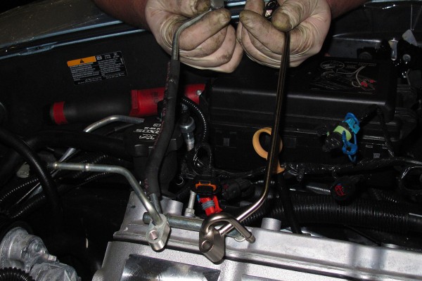 swapping gm ls coolant crossover tubes