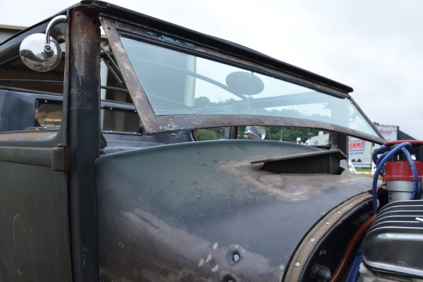 tilt out windshield on an old school hot rod