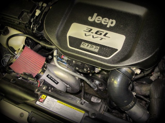 ripp supercharger installed on a Jeep 3.6L pentastar V6