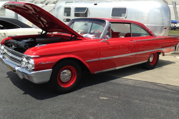 red ford starliner coupe