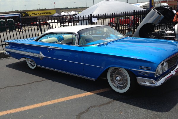 blue 1960 chevy coupe bubbletop