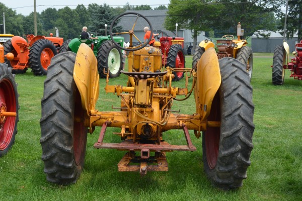 old tractor at an antique farm equipment show