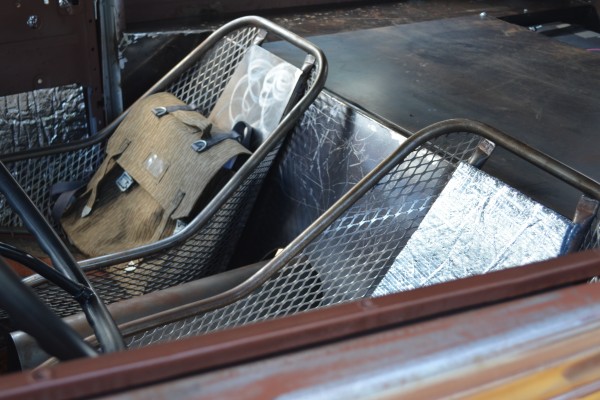 custom mesh seats inside a 1928 Ford Rat Rod