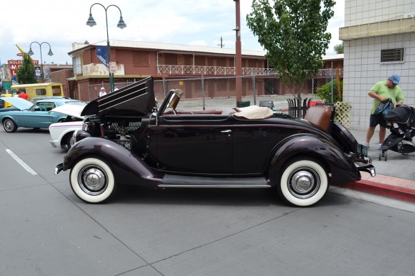 Vintage prewar ford roadster with rumble seat at Hot August nights 2014