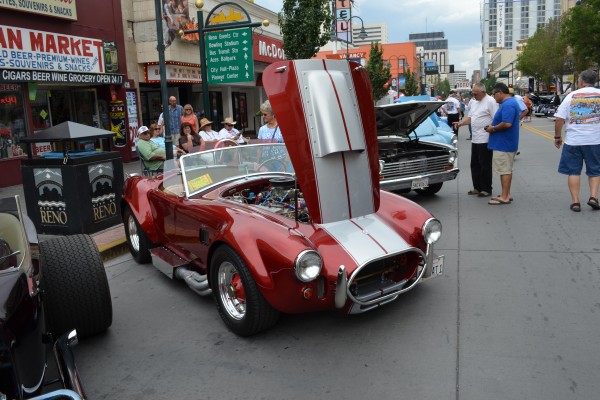 shelby cobra kit car on street at 2014 Hot August Nights in Reno, NV