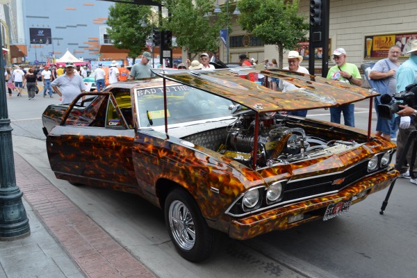 front view of a chevy pro street el camino at hot august nights 2014