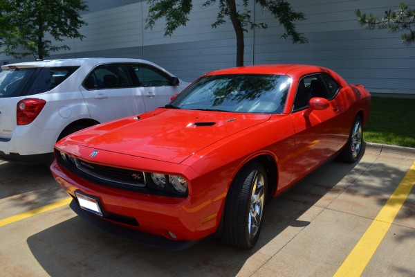 red late model dodge challenger R/T