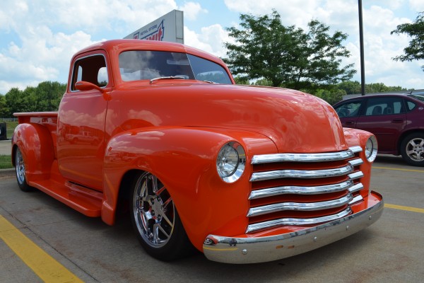front grille shot of 1948 Chevy Pickup Custom Hot rod