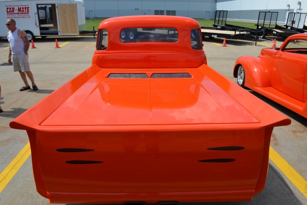 rear view of a 1948 Chevy Pickup Custom Hot rod