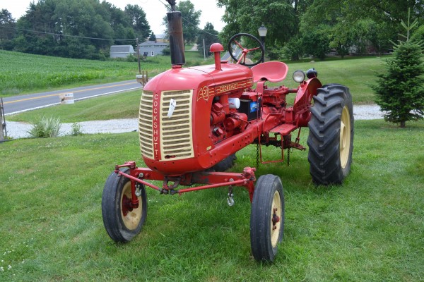 vintage cockshutt 20 tractor at an antique farm equipment show